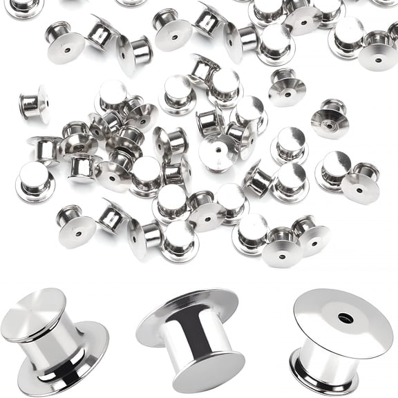 TUWAFE 30 Pieces Metal Pin Backs Locking Pin Keepers & Clasps for Pins