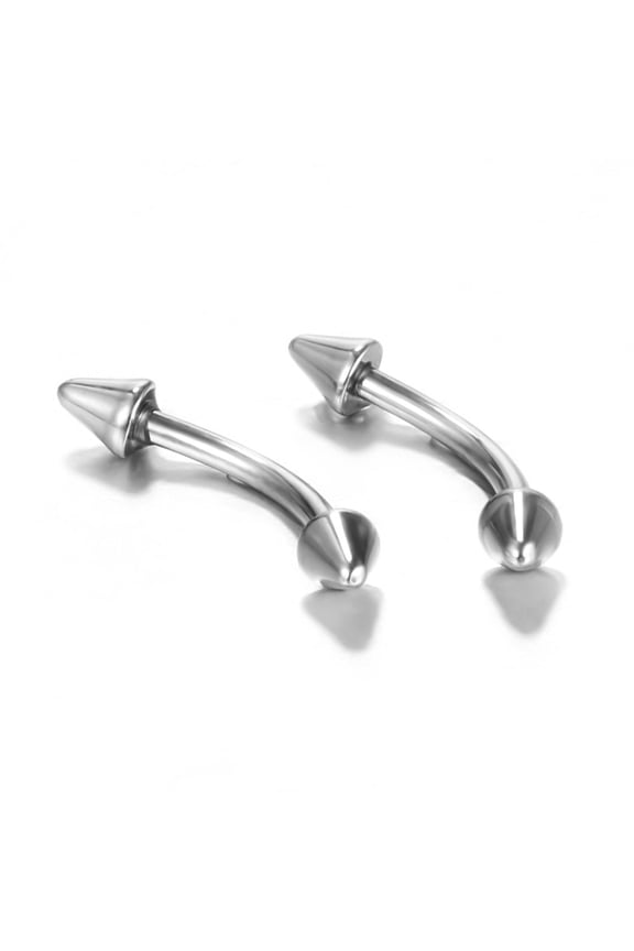 304 Stainless Steel Eyebrow Rings Curved Barbell Eyebrow Piercing Jewelry Stainless Steel Color 3Mm Pin: 1.2X6Mm for Everyday Body Piercing Wear