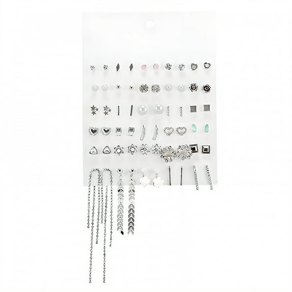 DESIGNICE 30Pairs Hypoallergenic Earrings Alloy Earring Sets Minimalist Earrings for Women 8-12 Womens Birthday Gifts Unique Style5