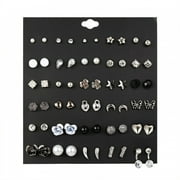 DESIGNICE 30Pairs Hypoallergenic Earrings for Women Gold-Plated Alloy Huggie Earrings Minimalist Silver Hoops Earrings for Women Womens Gifts Style2