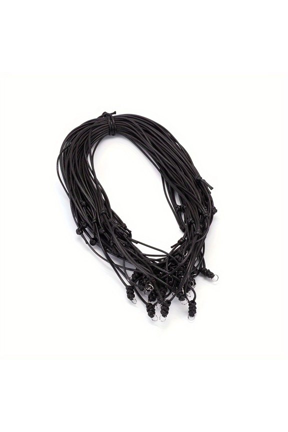 30Pcs Rope Necklace Cord Adjustable Double Knotted Necklaces String 1.5Mm Rope Chain Choker with Metal Ring for Hanging Pendants Jewelry Making Black Cord Necklace for Men Women