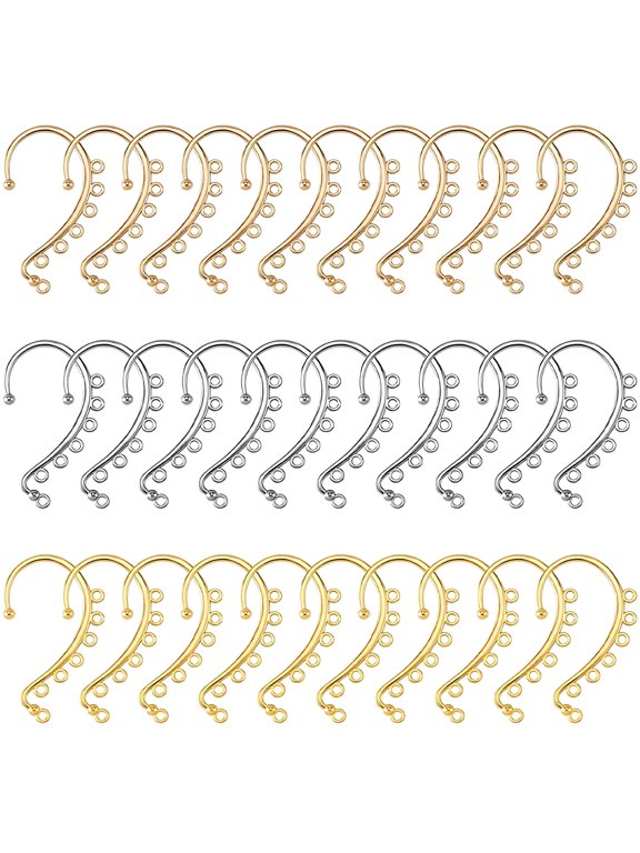 30 Pcs Ear Cuff Kit,Prom and Wedding Hair Accessories for Women,DIY Alloy Jewelry