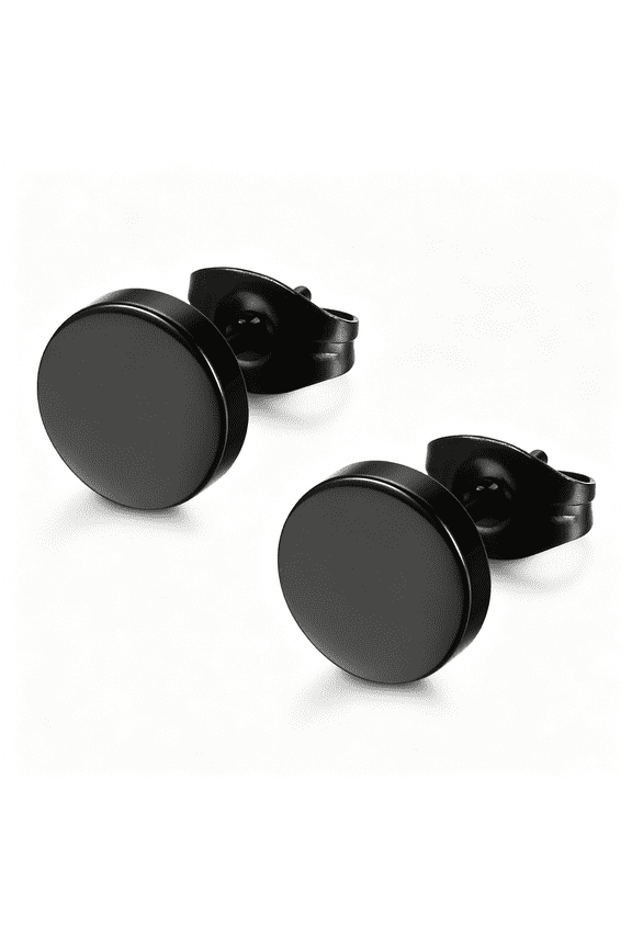 316L Surgical Steel Hypoallergenic Black Stud Earrings for Men Women,Round Waterproof Cartilage&Lobe Jewelry,Comfortable Everyday Fashion Accessory,3Mm-8Mm