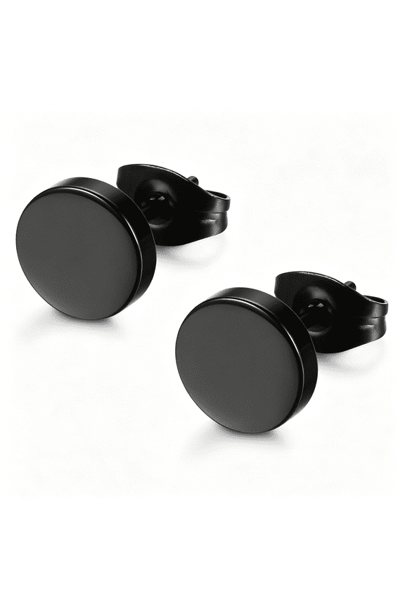 316L Surgical Steel Hypoallergenic Black Stud Earrings for Men Women,Round Waterproof Cartilage&Lobe Jewelry,Comfortable Everyday Fashion Accessory,3Mm-8Mm