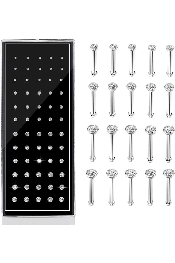 316L Surgical Steel Nose Rings Straight Nose Screw Studs Rings Body Nose Piercing Jewelry Straight Nose Studs