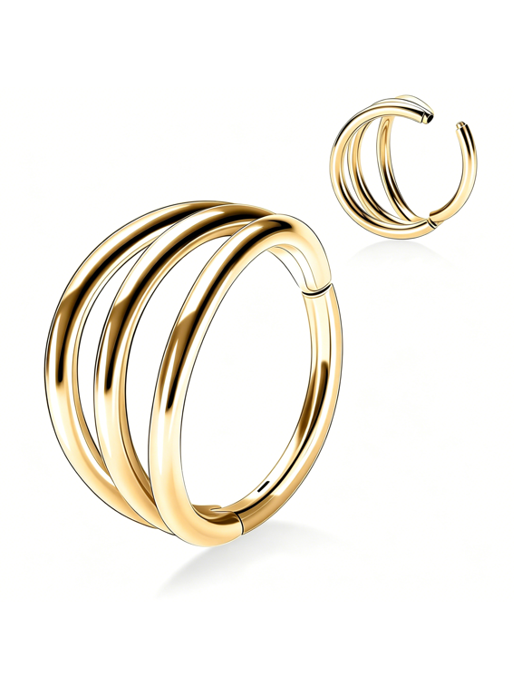 316L Surgical Steel Septum Clicker Ring Nose Ring Hoop Sleeper Hoop Earring Helix Rook Conch Cartilage Daith Tragus Earrings Lobe Nose Piercing Jewelry for Women