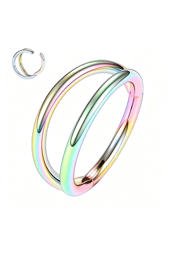 316L Surgical Steel Septum Clicker Ring Nose Ring Hoop Sleeper Hoop Earring Helix Rook Conch Cartilage Daith Tragus Earrings Lobe Nose Piercing Jewelry for Women
