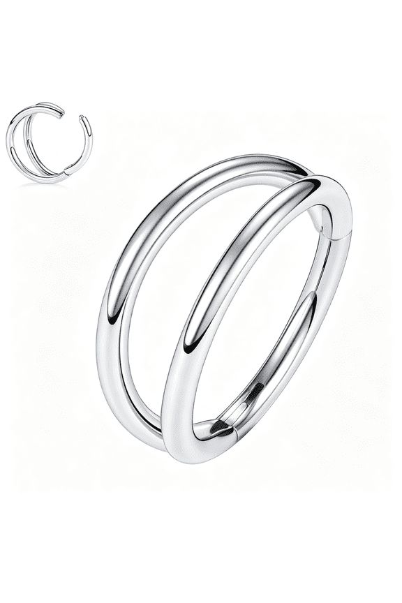 316L Surgical Steel Septum Clicker Ring Nose Ring Hoop Sleeper Hoop Earring Helix Rook Conch Cartilage Daith Tragus Earrings Lobe Nose Piercing Jewelry for Women