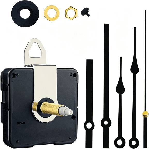 DESIGNICE 31Mm Quartz Long Shaft Clock Movement Diy Wall Clock Movement Mechanism Clock Repair Kit Replacement (Shaft Length 1-1/5 Inch,2 Pair Hands), Durable Clock Mechanism