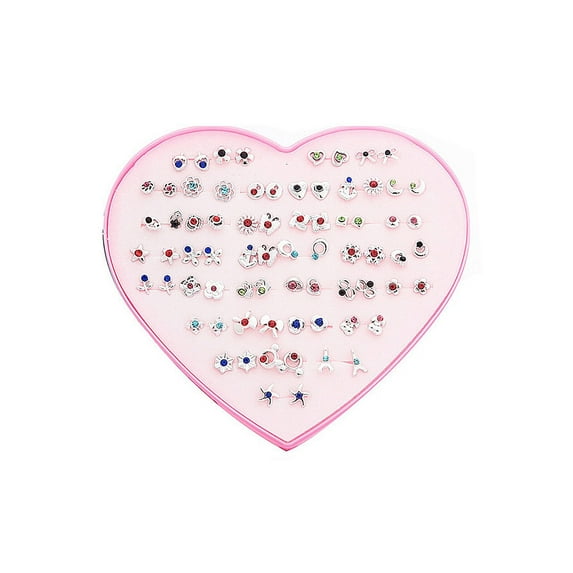 DESIGNICE 36Pairs Earrings,Korean-Inspired Flower Design Aretes De Mujer,Hypoallergenic Jewelry,Style5