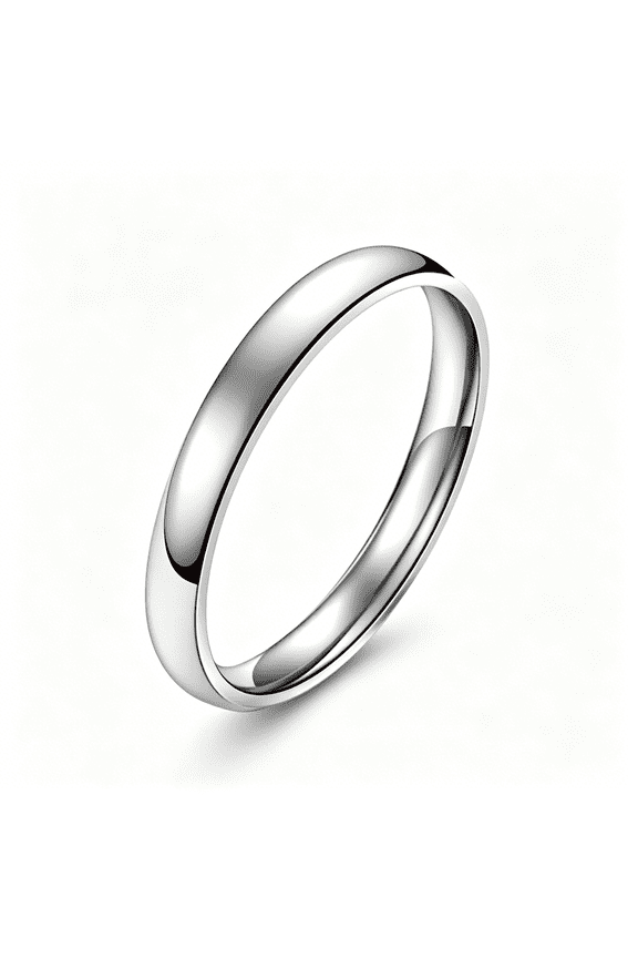 3Mm Stainless Steel Classical Plain Stacking Band Statement Wedding Promise Ring for Women