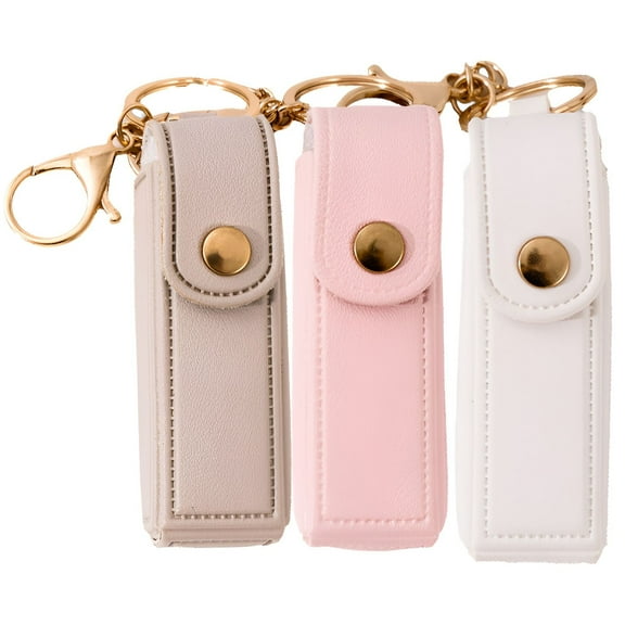 DESIGNICE 3Pcs Chapstick Holder Key Chain, Chapstick Holder Key Chain,Lanyard for Keys Key Rings