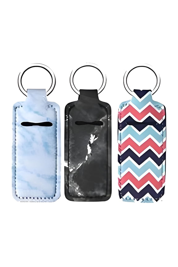 3Pcs Chapstick Holder Key Chain, Keychains,Cute Keychain Wrist Lanyard,4"
