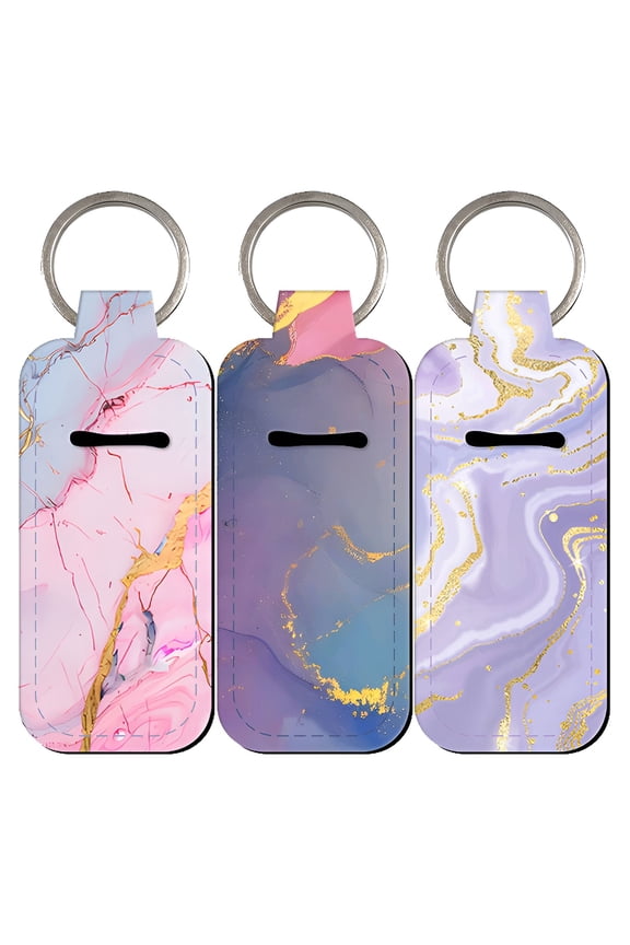 3Pcs Chapstick Holder Key Chain,Protects Lipstick From Damage Chapstick Holder,Can Be Used As Keychain Pendant Lip Balm Holder,Color Mixing2