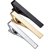 DESIGNICE 3Pcs Classic Style Tie Clips for Men