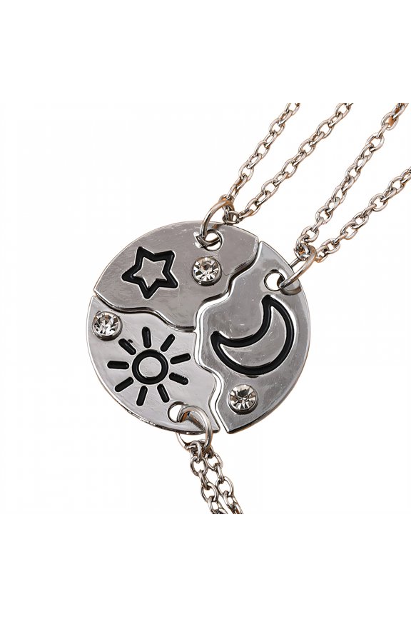 3Pcs Silver Necklace,Supple Structure Cute Necklace for Women,Gentle Outline Mom Necklace for Women,Silver1 Plated