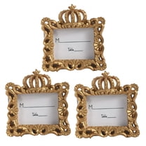 DESIGNICE 3Pcs Vintage Picture Frames,Delicate Design Wall Frames,Flexible Display Gold Picture Frames,3.94"X3.94",Gold