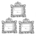 thumbnail image 1 of DESIGNICE 3Pcs Vintage Picture Frames,Life Accent Wall Frames,Fine Embossing Family Picture Frame,3.94"X3.94",Silver, 1 of 7