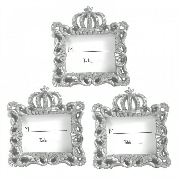 DESIGNICE 3Pcs Vintage Picture Frames,Life Accent Wall Frames,Fine Embossing Family Picture Frame,3.94"X3.94",Silver