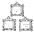 thumbnail image 1 of DESIGNICE 3Pcs Vintage Picture Frames,Lightweight Material Wall Frames,Exquisite Texture Family Picture Frame,3.94"X3.94",Silver, 1 of 7