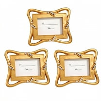 DESIGNICE 3Pcs Vintage Picture Frames,Meticulous Work Wall Frames,Cozy Decor Gold Picture Frames,5.91"X3.94",Gold