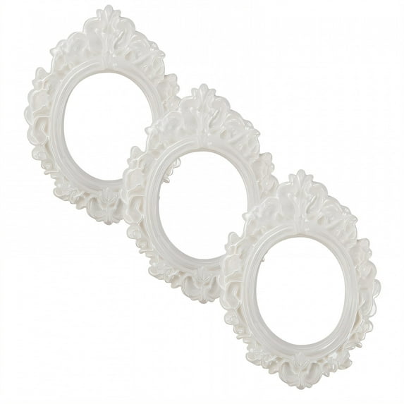 DESIGNICE 3Pcs Vintage Picture Frames,Versatile Style Picture Frames,Flexible Match Photo Frame,3.15"X1.97",White