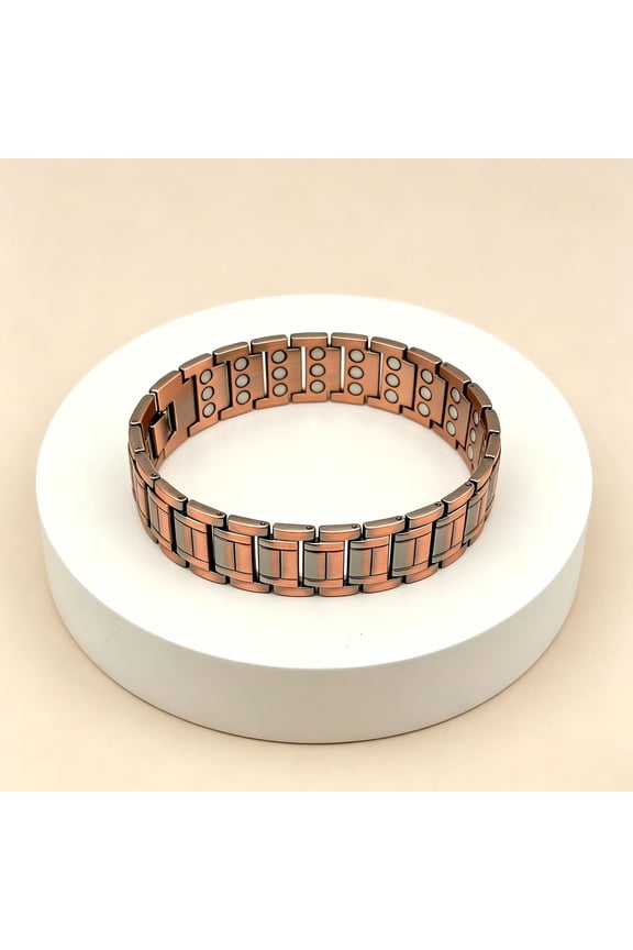 3X Strength Magnetic Copper Bracelets Set for Men,Perfect Gift for Husband Energy Healing Therapy Arthritis Pain Relief Adjustable Fashion Jewelry Accessory