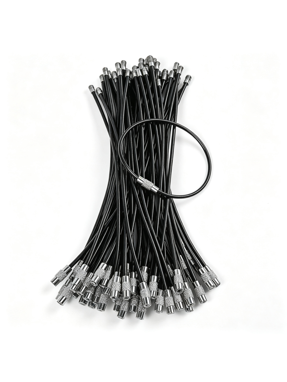 4 Inch Wire Keychain Cable Heavy Duty Stainless Steel Key Ring - Stainless Steel Keychain Bulk