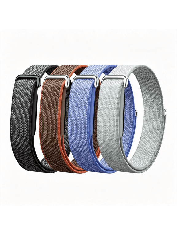 4 Pack Performance Loop Compatible with Air Band|Breathable Nylon Sport Strap for Air,Adjustable Replacement Wristband for Men Women