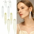 thumbnail image 1 of DESIGNICE 4 Pairs Statement Earrings for Women,Rhinestone Long Tassel Drop Earrings,Gold Earrings for Women Wife Girlfriend Jewelry Gift,Style5, 1 of 7
