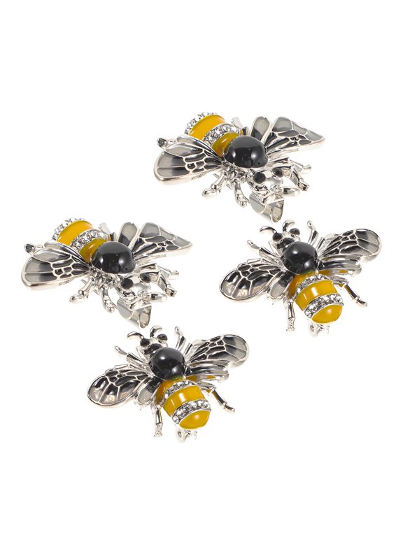 4 Pcs Bee Brooch Honey Bee Brooch Pin Clothing Lapel Pin Women Clothing Ornament