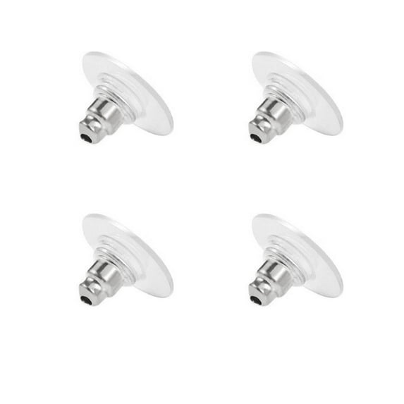 DESIGNICE 4 Pcs Earring Backs for Droopy Ears,Bullet Earring Backs Lifters,Film Earring Lifters,Platinum