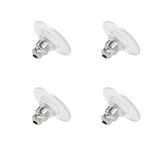 DESIGNICE 4 Pcs Earring Backs for Droopy Ears,Bullet Earring Backs Lifters,Film Earring Lifters,Platinum