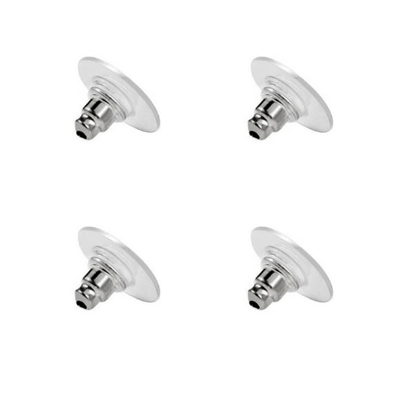DESIGNICE 4 Pcs Earring Backs for Droopy Ears,Lightweight Material Earring Backs Lifters,Film Earring Lifters,Gunmetal Black
