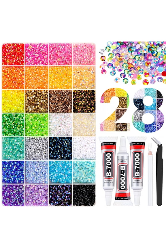 40 Colors Resin Jelly Rhinestones 3mm Flatback Gems