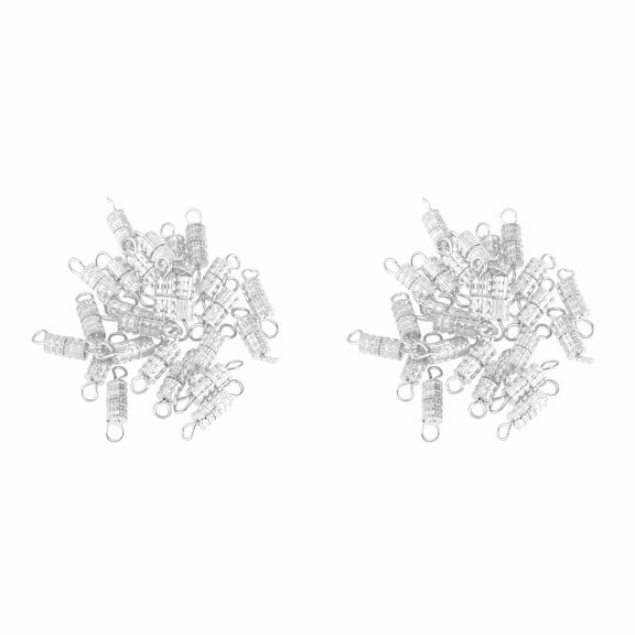 DESIGNICE 40 PCS Barrel Screw Type Clasps Jewelry Necklace Magnetic and Closures for Waist Beads Bracelet