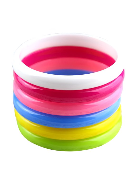 48Pcs Fashion Plastic Bangle Bracelets Candy Color Bracelet Party Favors Candy Bracelets(Assorted Color)