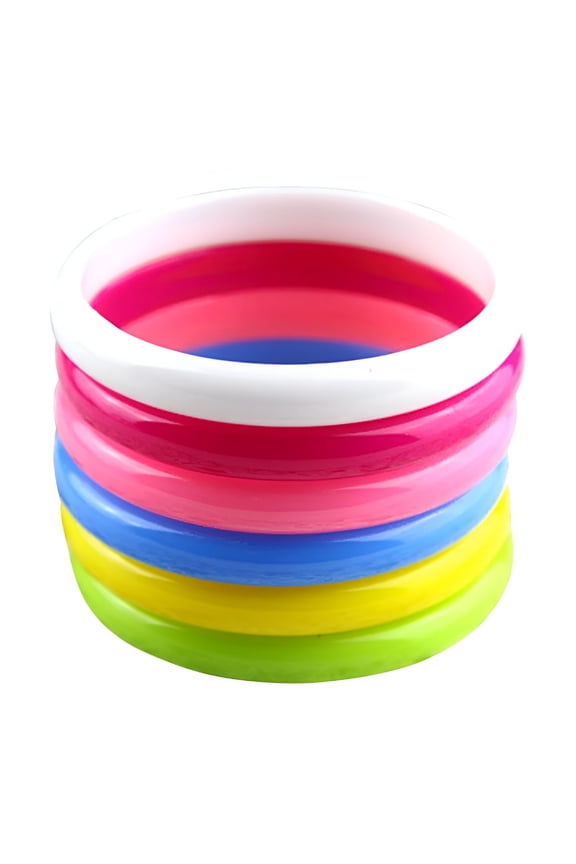 48Pcs Fashion Plastic Bangle Bracelets Candy Color Bracelet Party Favors Candy Bracelets(Assorted Color)