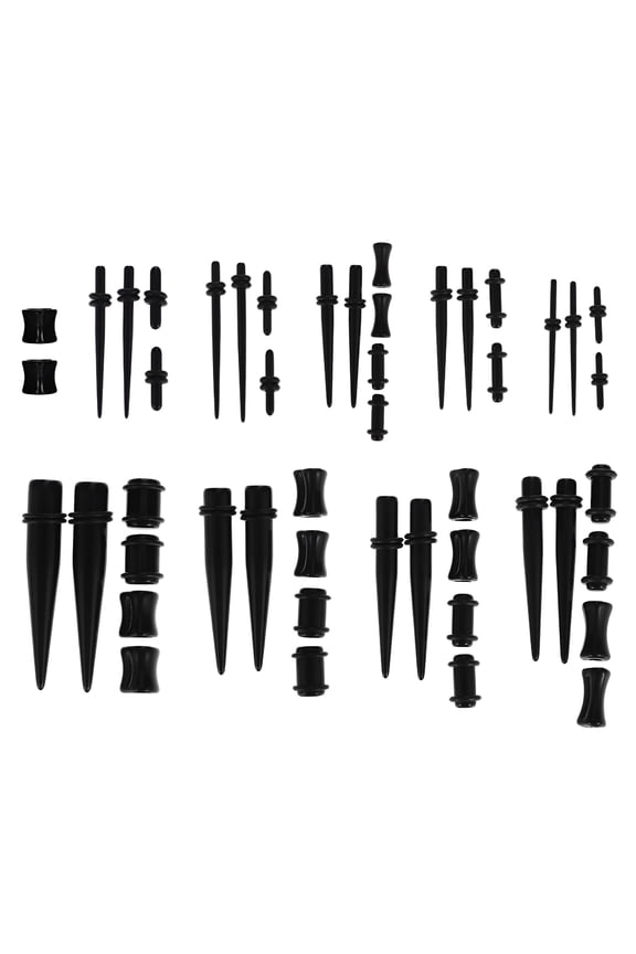 48Pcs Gauges Kit Ear Stretching Set 14G-00G Acrylic Taper Plug Piercing Jewelry Gauge Stretching Kit