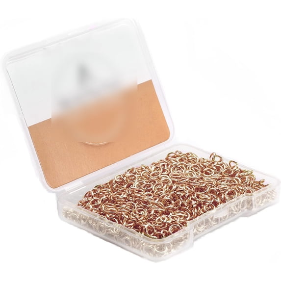 Keychains N Rings DESIGNICE 4Mm Rose Gold Jump Rings for Jewelry Making Open Jump Rings ...