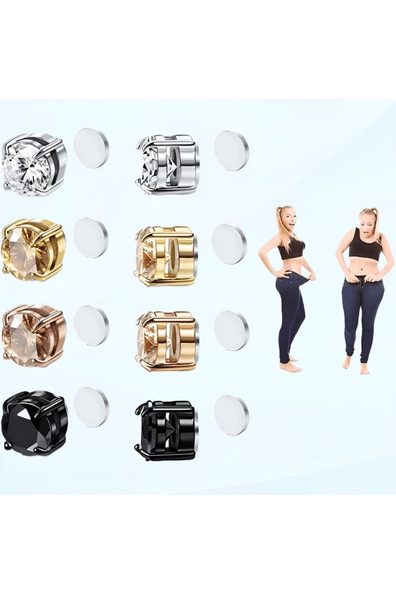 4Pairs Magnetherapy Earrings for Men Women Magnetic Stud Earrings Lymphatic Ear Ornament