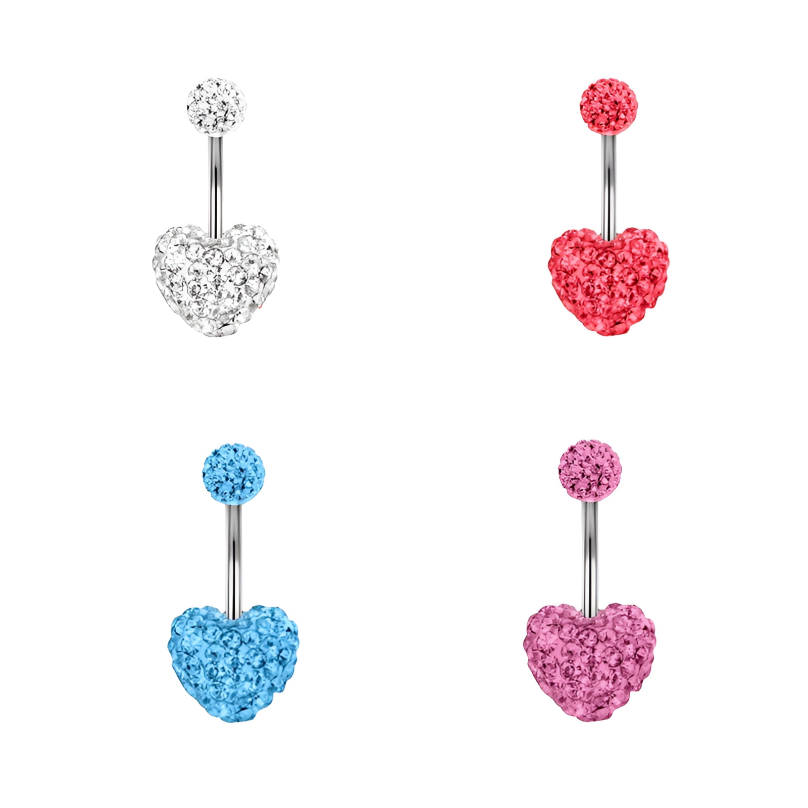 DESIGNICE 4Pcs Belly Button Ring,Stylish and Minimalist Belly Button ...
