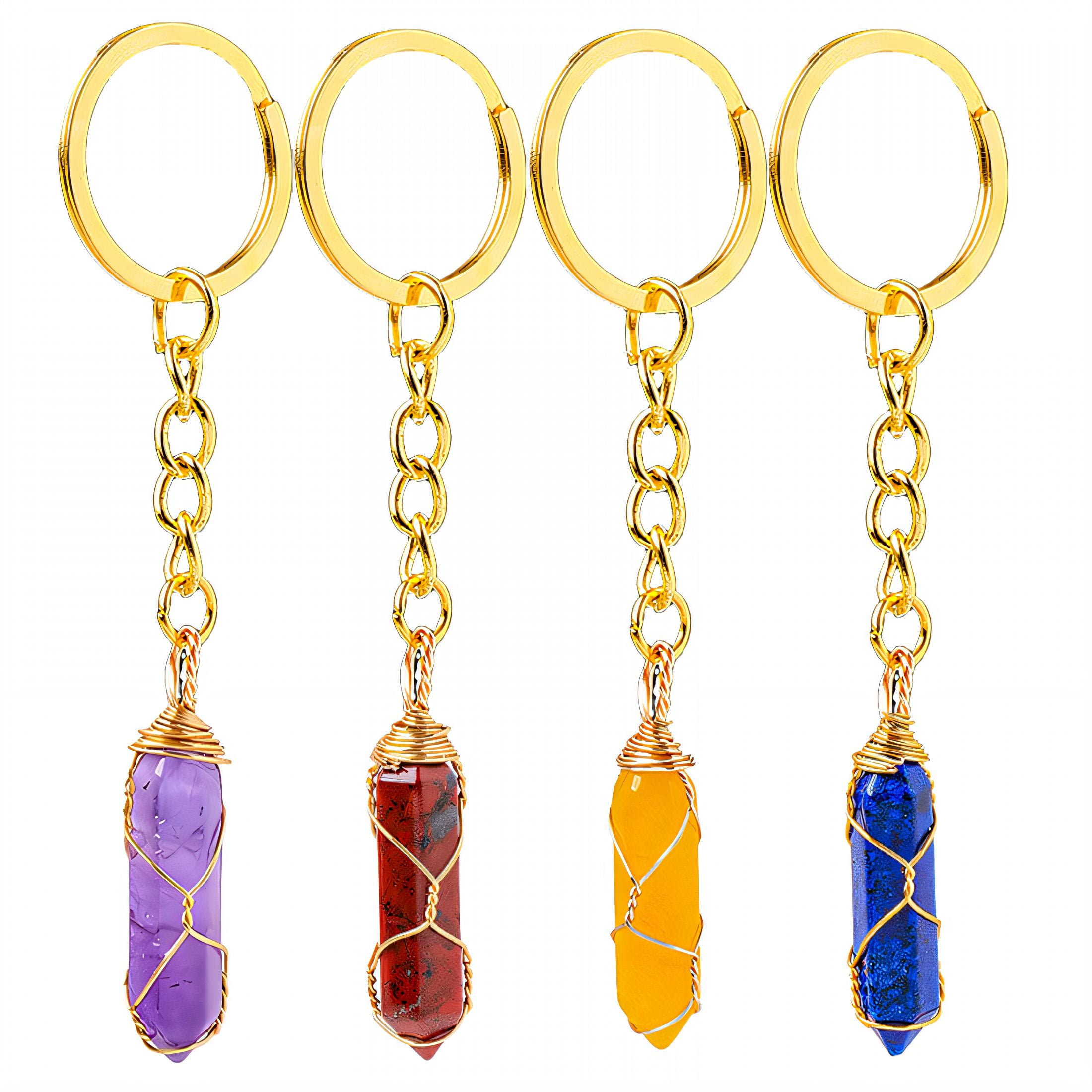 DESIGNICE 4Pcs Crystals and Healing Stones Hexagonal Bullet Shaped ...
