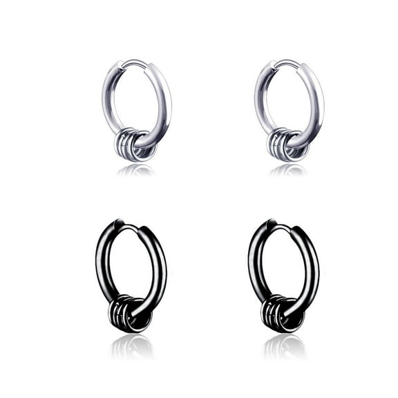 DESIGNICE 4Pcs Earrings,Street Hip-Hop Style Ear Cuffs,Korean Fashion Influence Helix Earrings,Style1