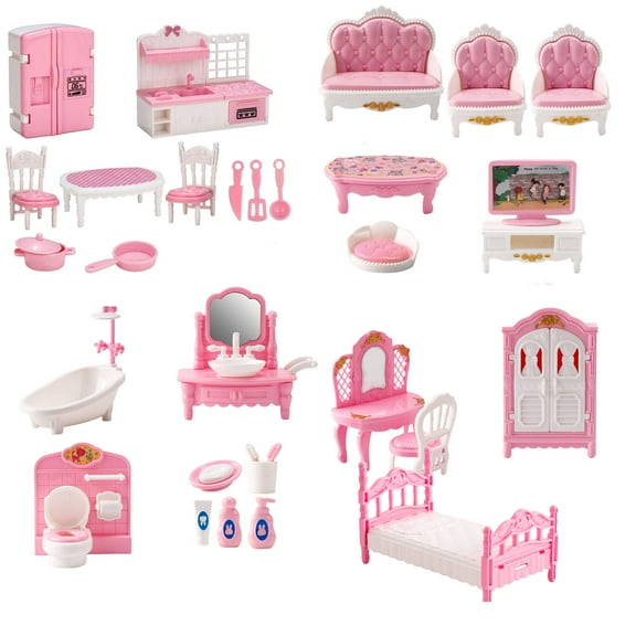 DESIGNICE 4Pcs Jewelry Accessories Essential for Daily Wear Dollhouse Accessories Sparkling Luxury Effect Highlights Personal Style Dollhouse Furniture,Style1