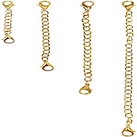 DESIGNICE 2026 New 4Pcs Necklace Extenders Bracelet Extender Chain Extension Double Lobster Clasp Extender Chain for Women Gold Necklace Extender