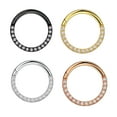 thumbnail image 1 of DESIGNICE 4Pcs Nose Studs,10G Cz L Shaped Nose Rings,Stainless Steel Nose Hoop, 1 of 4