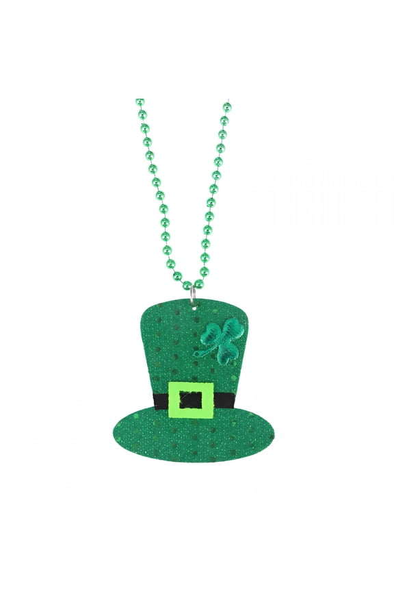 4pcs St. Patrick's Day Necklaces Shamrock Party Necklaces Party Accessories