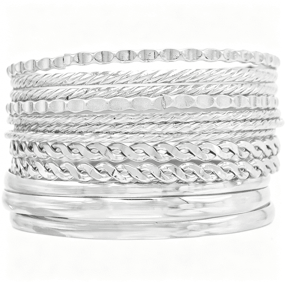 DESIGNICE 5-12Pcs Boho Indian Bangles for Women Twisted Chunky Stackable Cuff Bangle Statement Jewelry Handcuffs Wedding Layered Cable Smooth Bracelets Set