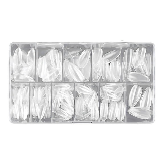 DESIGNICE 500 Pcs Glue on Nails for Women,Ultra-Thin Short Square Press on Nails for Nail Salon,Transparent Product Stick on Nails for Women,Almond Shape